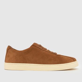 schuh Tan Wilson Suede Slim Sole Mens Trainers