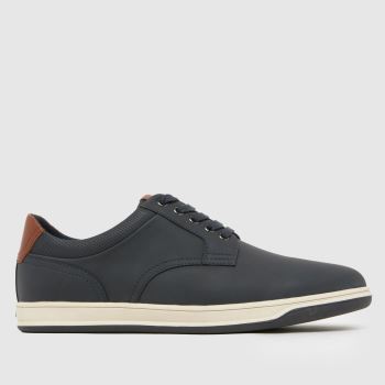 schuh Navy Wells Lace Up Mens Trainers