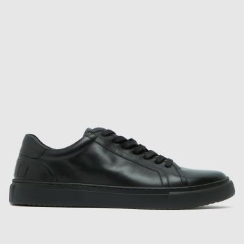 schuh Black Whit Lace Up Mens Trainers