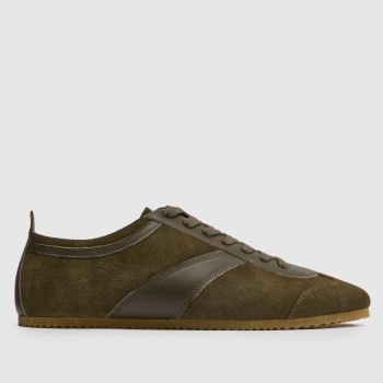 schuh Khaki Warren Suede Mens Trainers