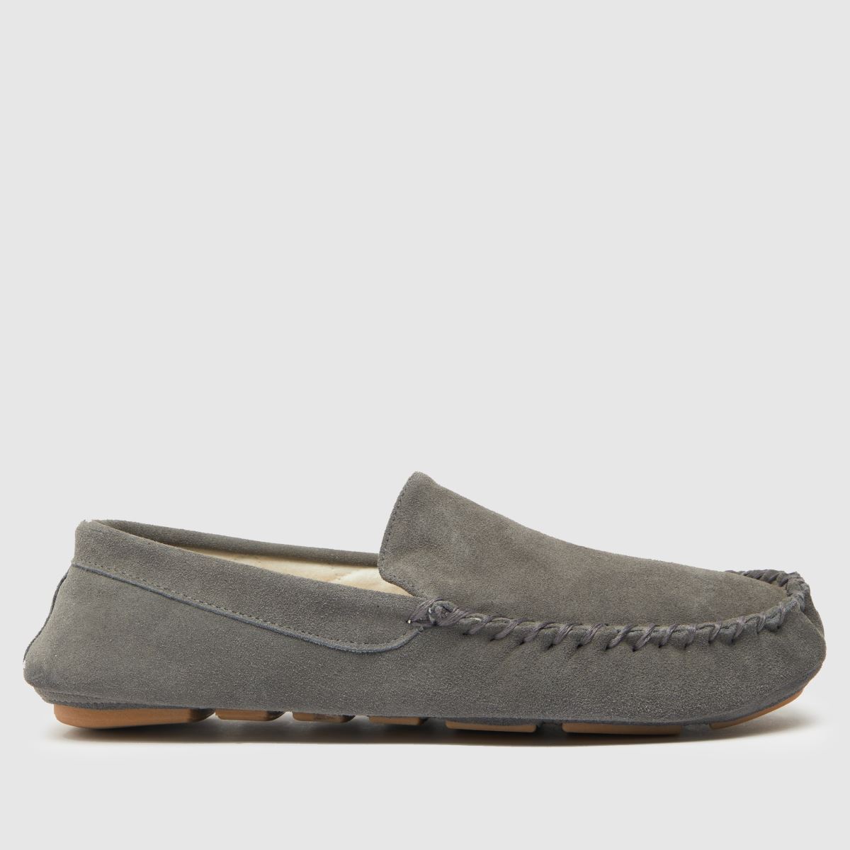 Mens Grey schuh Sawyer Suede Slippers 