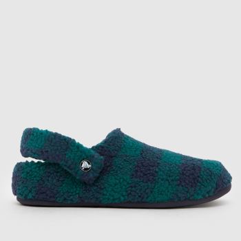 Crocs Navy Multi Classic Cozzzy Mens Slippers