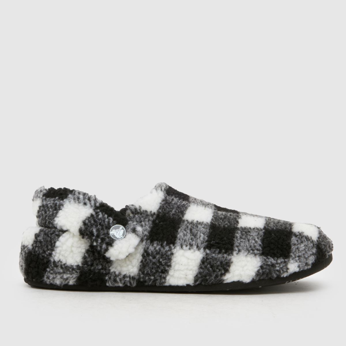 Crocs Classic Cozzzy Slippers in Black & White