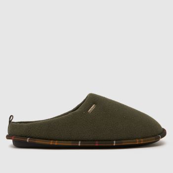 Barbour Khaki Hexam Mens Slippers