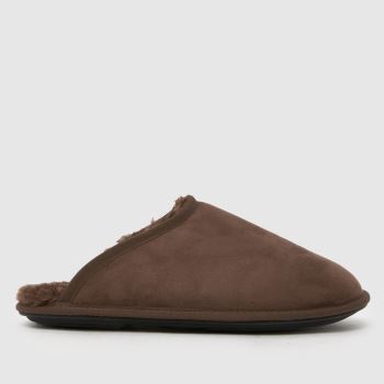 schuh Brown Seth Closed Toe Mens Slippers
