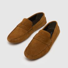 Mens Tan schuh Richie Suede Driving Shoes | schuh