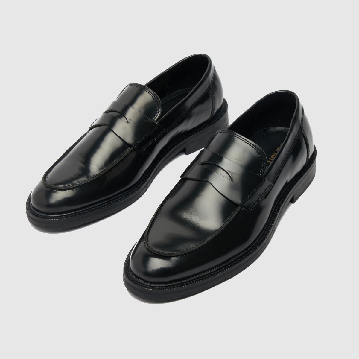 Mens Black schuh Ripley Penny Loafer Shoes | schuh