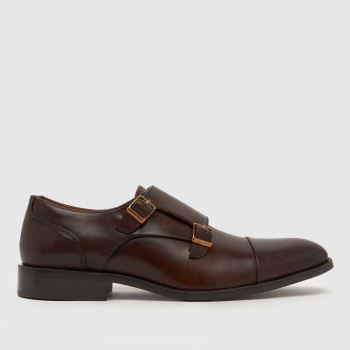 schuh Brown Rossa Leather Monk Mens Shoes