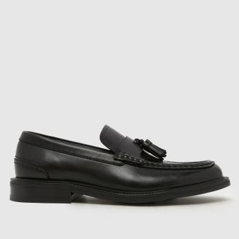 schuh Black Robin Tassel Loafer Mens Shoes