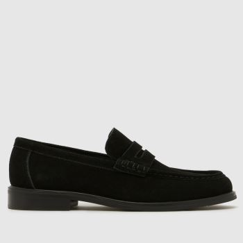 schuh Black Raymon Suede Loafer Mens Shoes