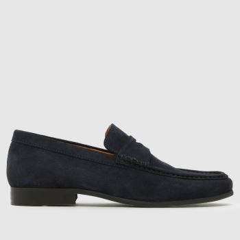 schuh Navy Rico Suede Loafer Mens Shoes