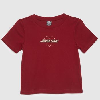 Santa Cruz heart strip t-shirt in red Santa Cruz heart strip t-shirt in red