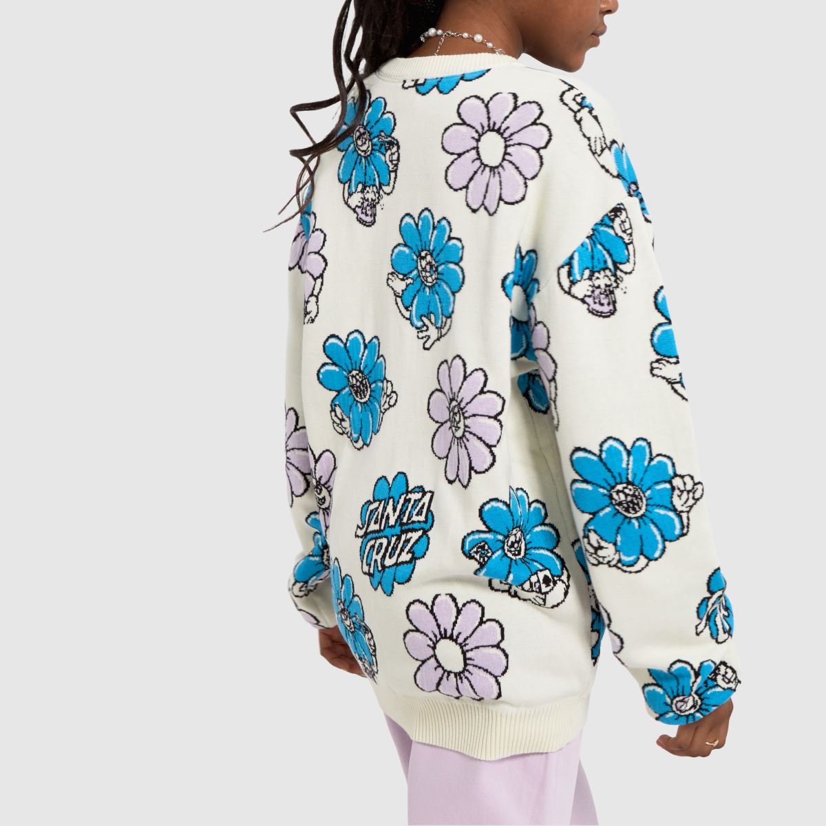 Santa Cruz Wildflower Knit Crew in Multi Santa Cruz Wildflower Knit Crew 4