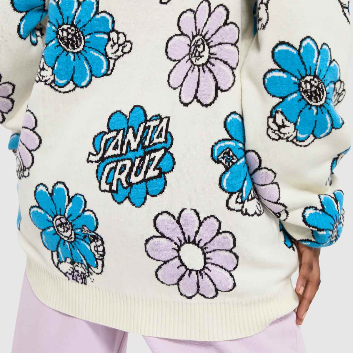 Santa Cruz Wildflower Knit Crew in Multi Santa Cruz Wildflower Knit Crew 7