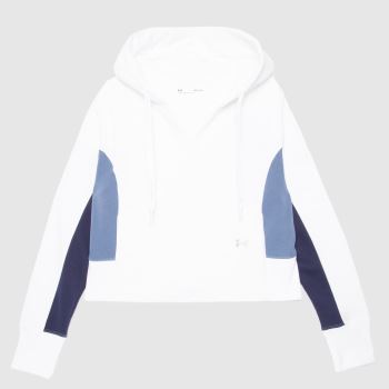 Under Armour rival hoodie in white & navy Under Armour rival hoodie in white & navy