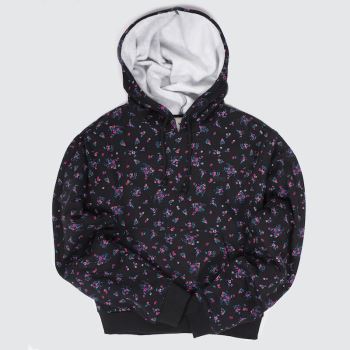 Vans beauty floral hoodie in black & pink Vans beauty floral hoodie in black & pink