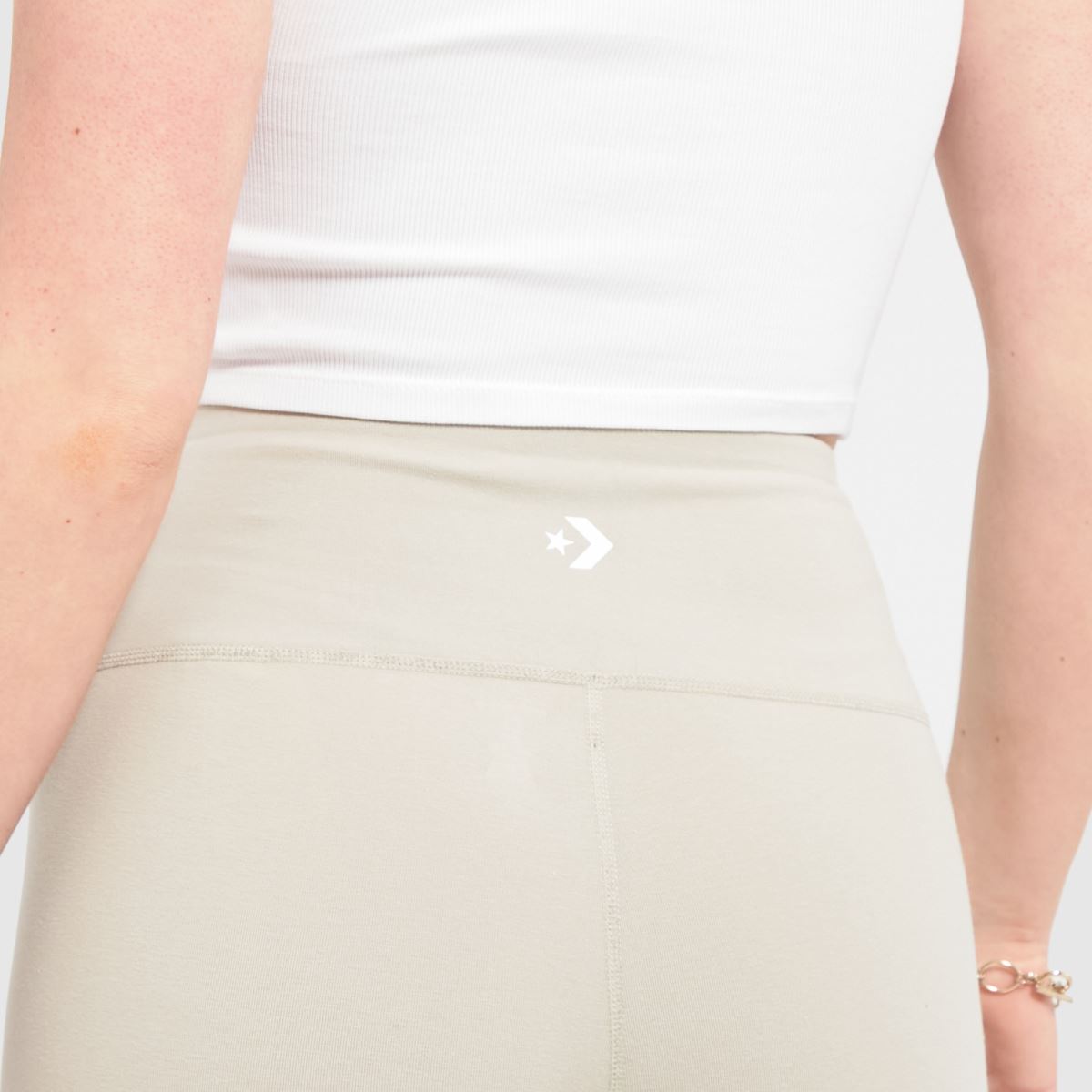 Converse Wordmark Bike Shorts in Stone Converse Wordmark Bike Shorts 7