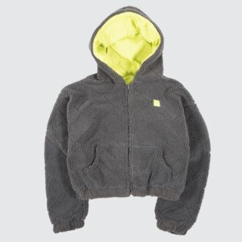 Fila akta rev quilt crop in dark grey Fila akta rev quilt crop in dark grey