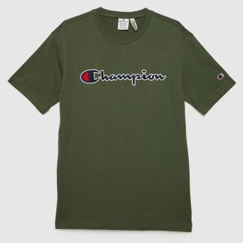 Champion crewneck t shirt in khaki Champion crewneck t shirt in khaki
