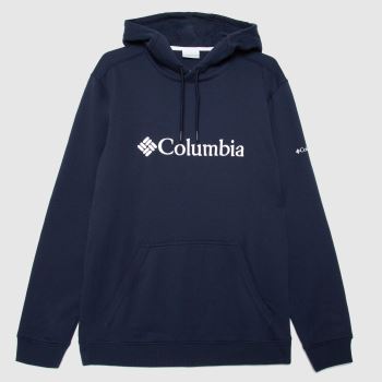Columbia basic logo ii hoodie in navy & white Columbia basic logo ii hoodie in navy & white