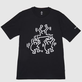Converse keith haring graphic t-shirt in black & white Converse keith haring graphic t-shirt in black & white