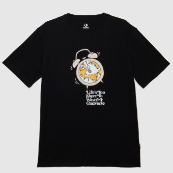 Converse lifes too short t-shirt in black Converse lifes too short t-shirt in black