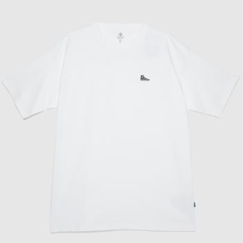 Converse ct sneaker patch t-shirt in white Converse ct sneaker patch t-shirt in white