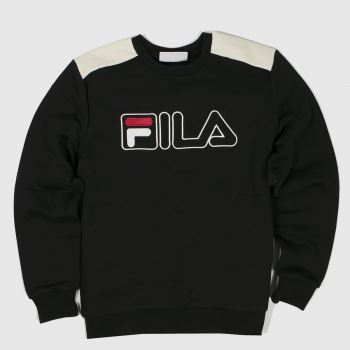 Fila basil 2 crew sweat in black Fila basil 2 crew sweat in black