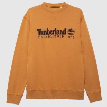 Timberland heritage crew neck sweatshirt in tan Timberland heritage crew neck sweatshirt in tan