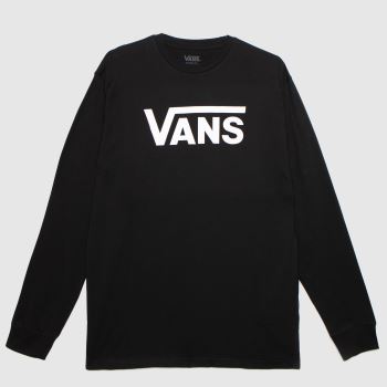 Vans classic ls tee in black & white Vans classic ls tee in black & white