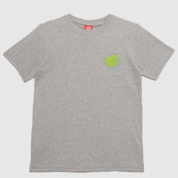 Santa Cruz boys grip dot t-shirt in grey Santa Cruz boys grip dot t-shirt in grey