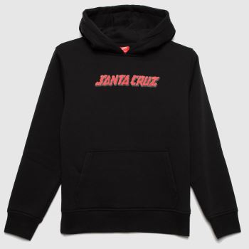Santa Cruz boys handy dot hood in black Santa Cruz boys handy dot hood in black
