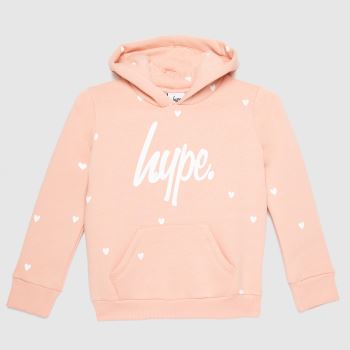 Hype girls hoodie polka heart in pale pink Hype girls hoodie polka heart in pale pink