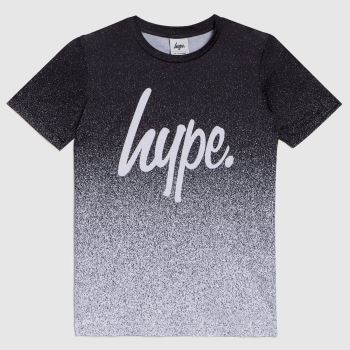 Hype boys t-shirt speckle fade in black & white Hype boys t-shirt speckle fade in black & white