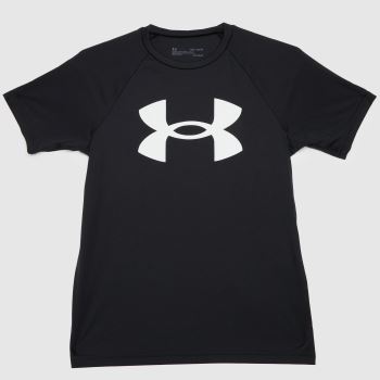 Under Armour tech logo t-shirt in black & white Under Armour tech logo t-shirt in black & white