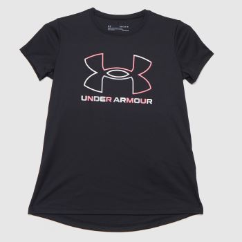 Under Armour girls tech t-shirt in black Under Armour girls tech t-shirt in black