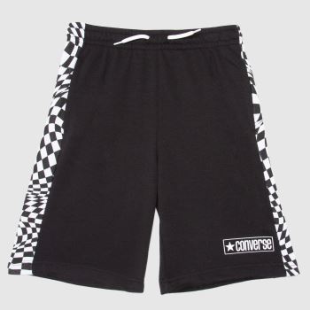 Converse boys checker print shorts in black & white Converse boys checker print shorts in black & white