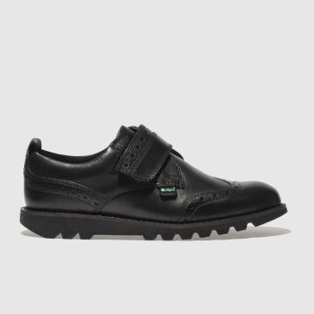 Kickers black kymbo brogue strap shoes junior Kickers black kymbo brogue strap shoes junior