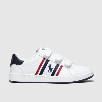 polo ralph lauren white & navy oaklynn boots junior polo ralph lauren white & navy oaklynn boots junior
