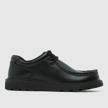 schuh Black Lazer Leather Lace Up Boys Junior