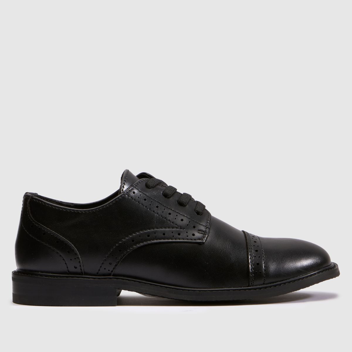 schuh Landyn Brogue Lace Up Boys Junior in Black schuh Landyn Brogue Lace Up