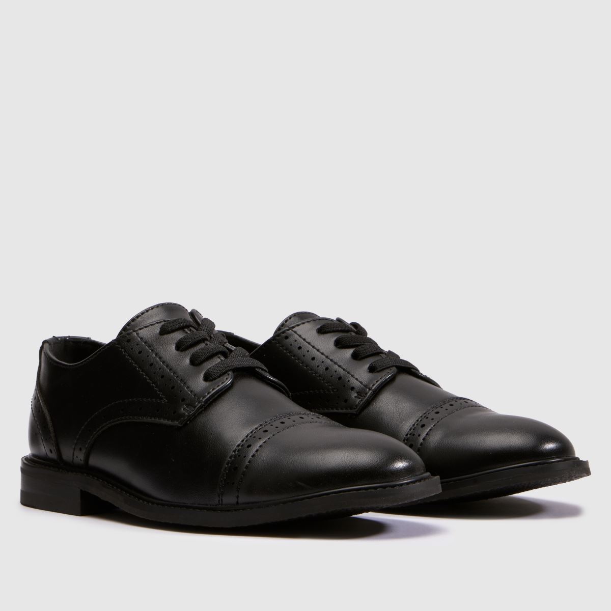 schuh Landyn Brogue Lace Up Boys Junior in Black schuh Landyn Brogue Lace Up 1