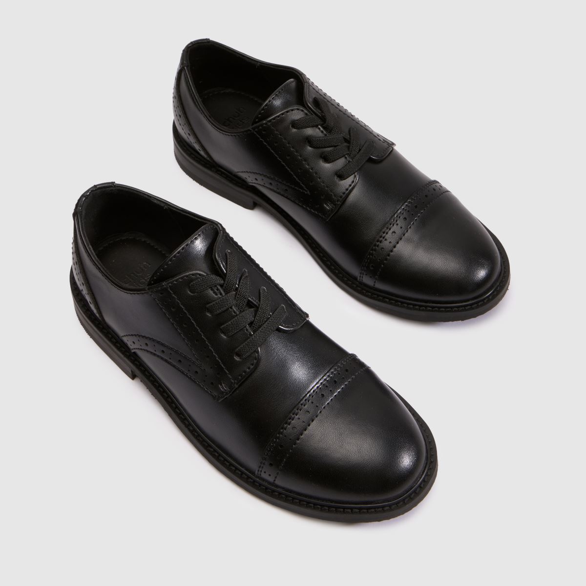schuh Landyn Brogue Lace Up Boys Junior in Black schuh Landyn Brogue Lace Up 4