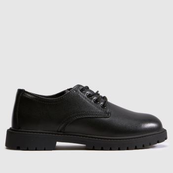 schuh Black Military Leather Derby Boys Junior