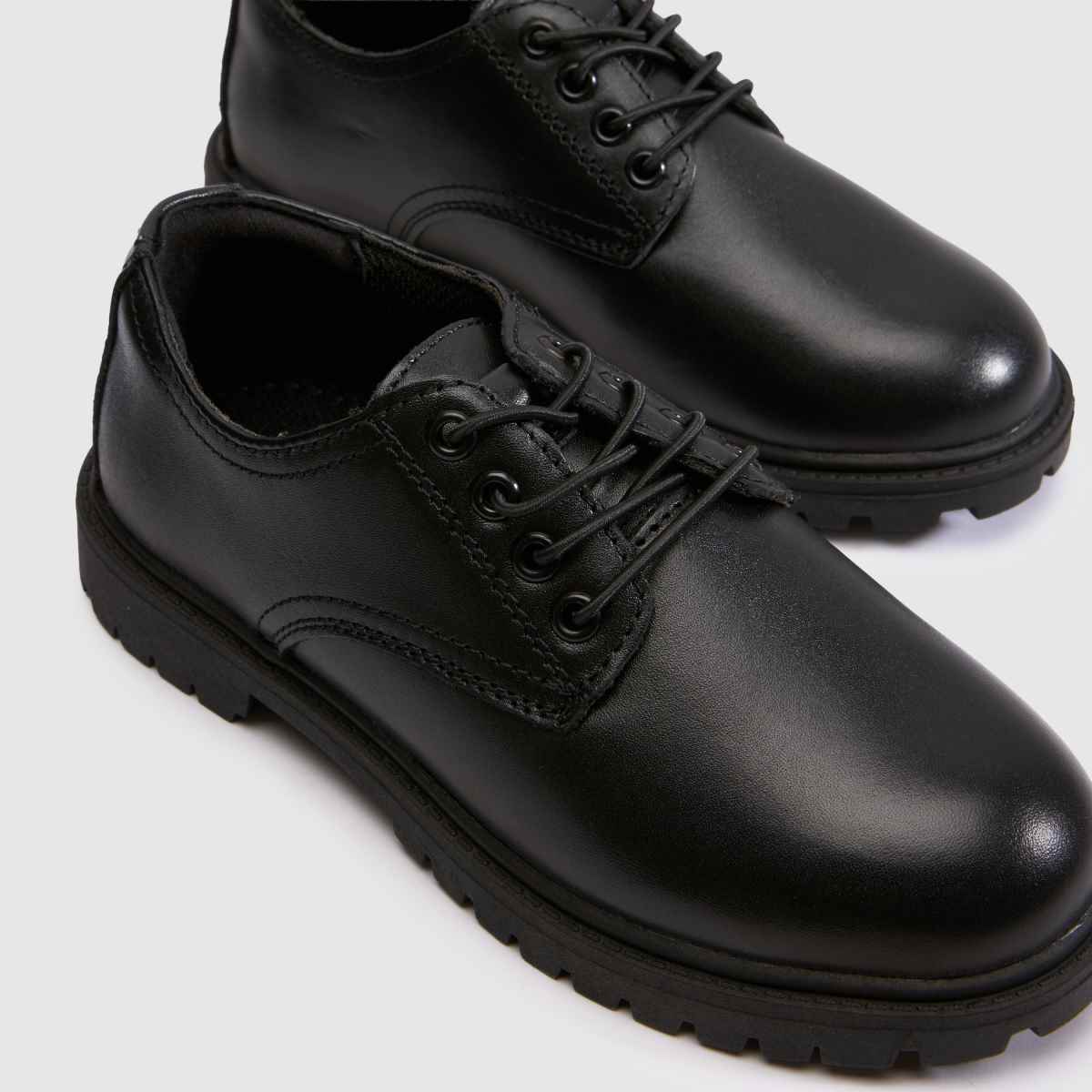 schuh Military Leather Derby Boys Junior in Black schuh Military Leather Derby 4