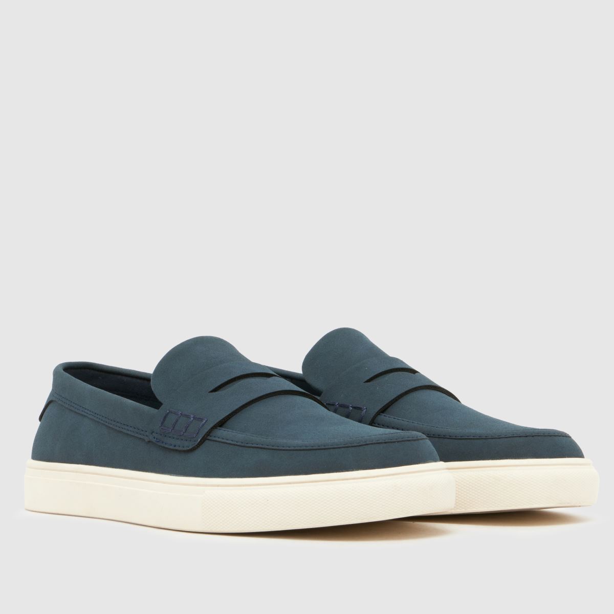 schuh Loudest White Sole Loafer Boys Junior in Navy schuh Loudest White Sole Loafer 1
