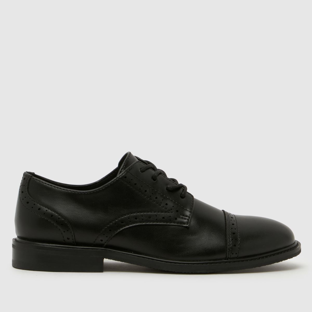 schuh Landyn Brogue Lace Up Boys Youth in Black schuh Landyn Brogue Lace Up