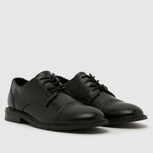 schuh Landyn Brogue Lace Up Boys Youth in Black schuh Landyn Brogue Lace Up,2 of 4