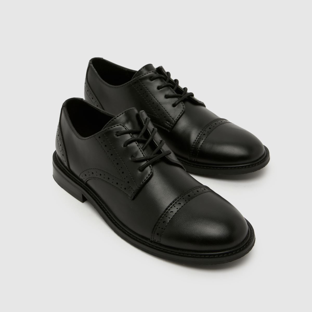 schuh Landyn Brogue Lace Up Boys Youth in Black schuh Landyn Brogue Lace Up 4