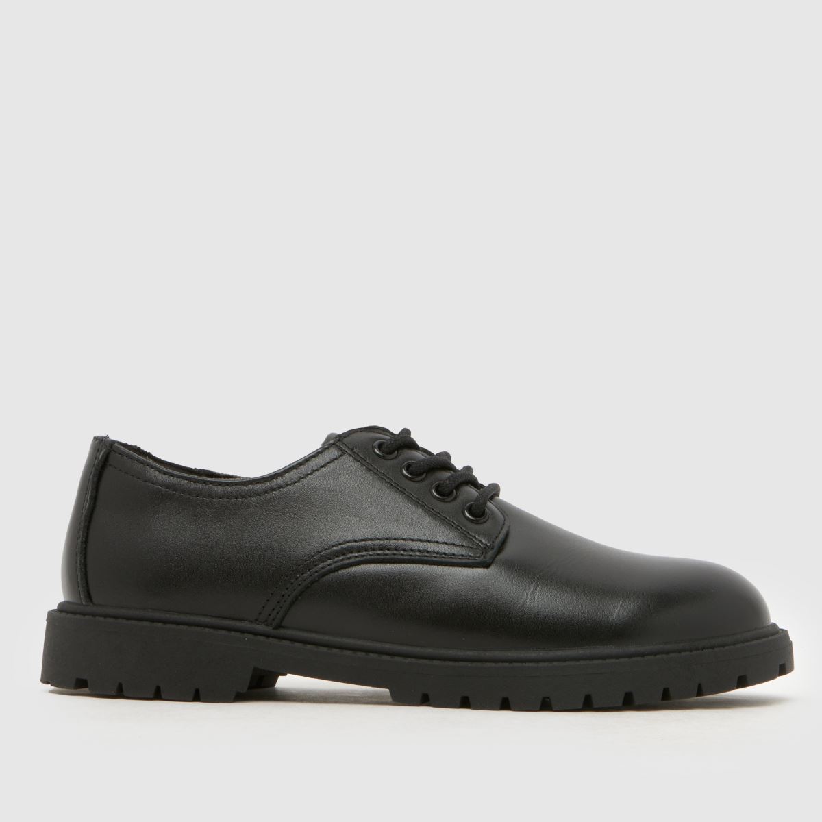 schuh Military Leather Derby Boys Youth in Black schuh Military Leather Derby